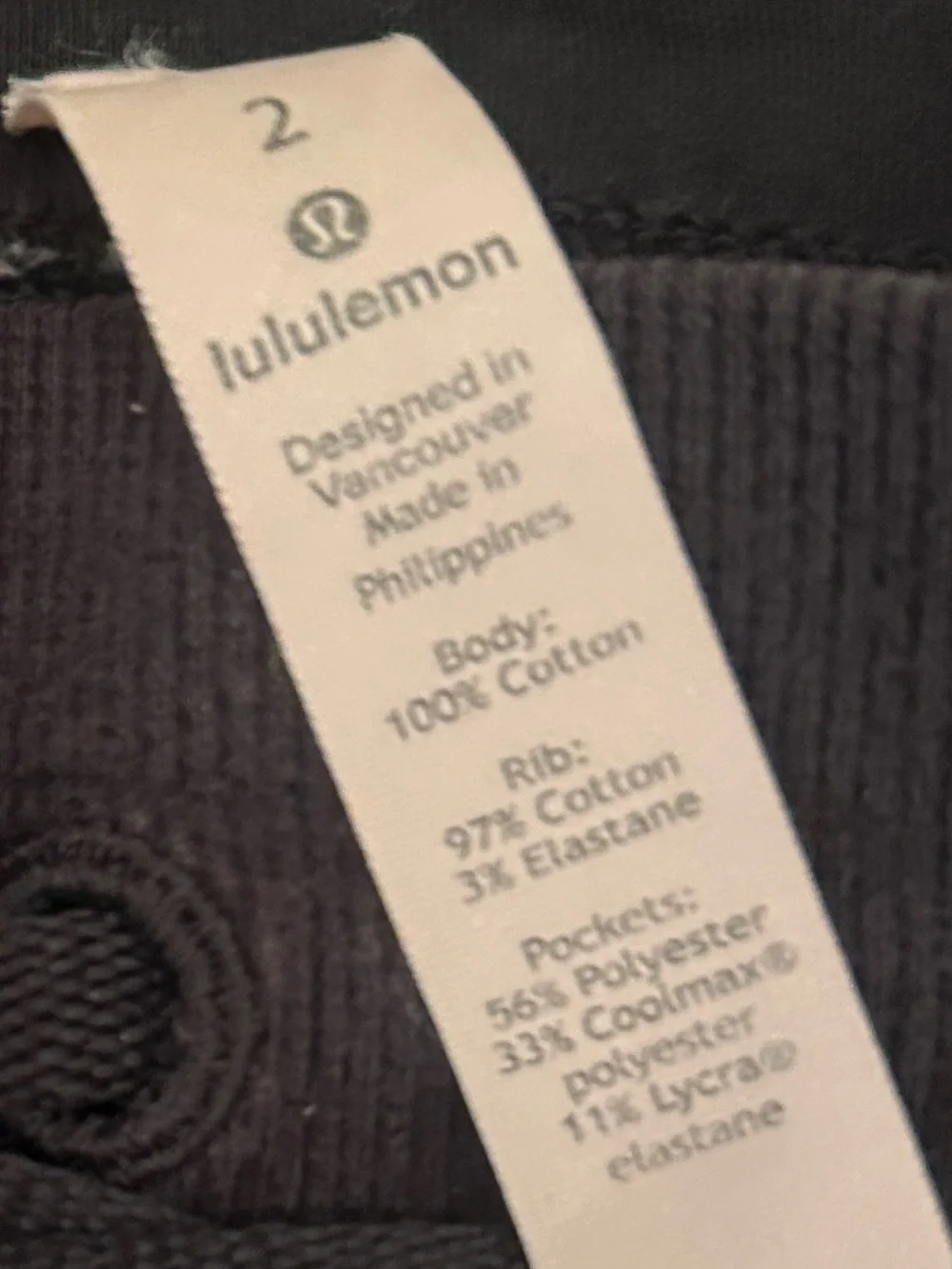 LULULEMON Black Jogger Sweatpants Size 2 Women